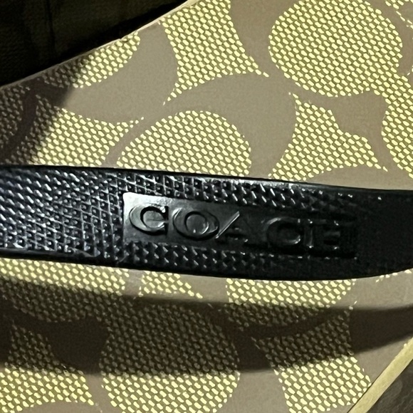 Coach Signature Black and Tan Sandals, Size 10B - Picture 4 of 10